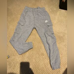 Nike Men's Sportswear Club Jogger Fleece Cargo Pants CD3129-063 Gray Size small